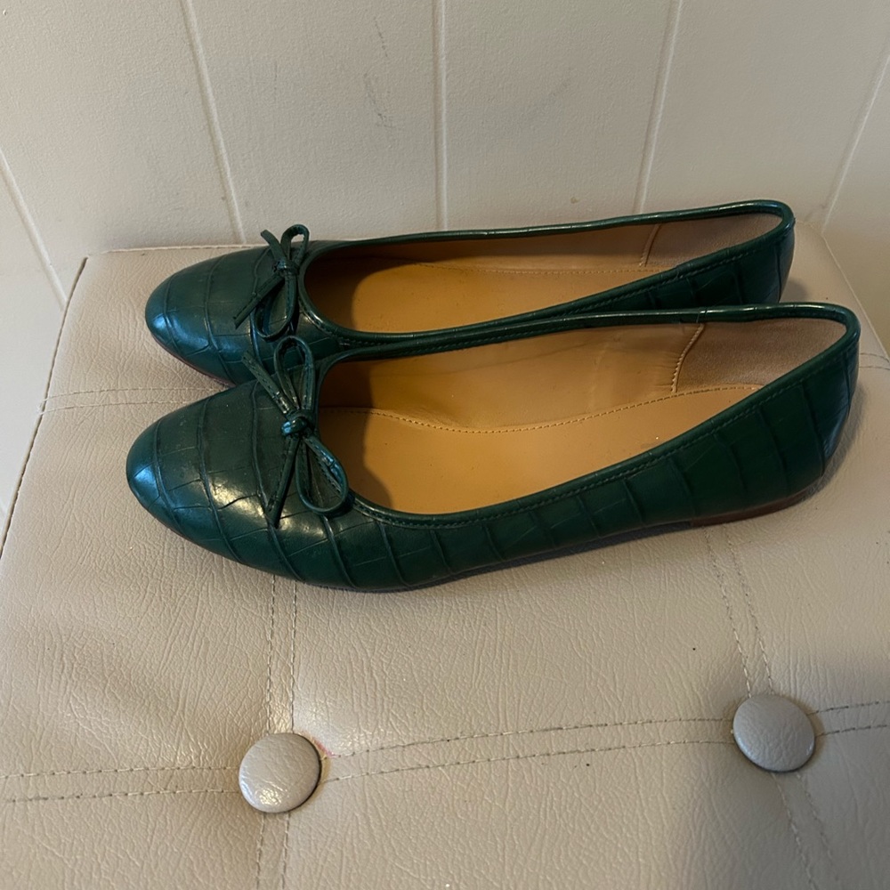 J Crew Ballet Forrest Green Flats